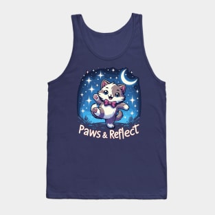 Paws and Reflect - Kawaii Dancing Kitten Tank Top